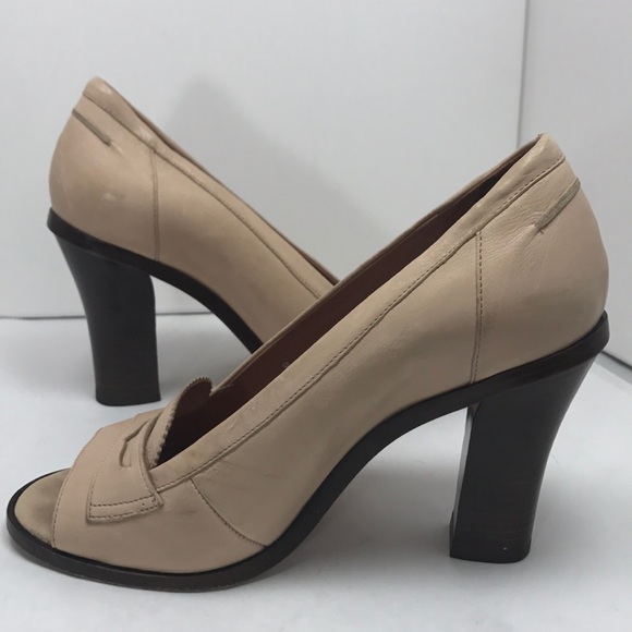 ROBERT CLERGERIE Peep Toe Heel Soft Pink Leather - Picture 6 of 6